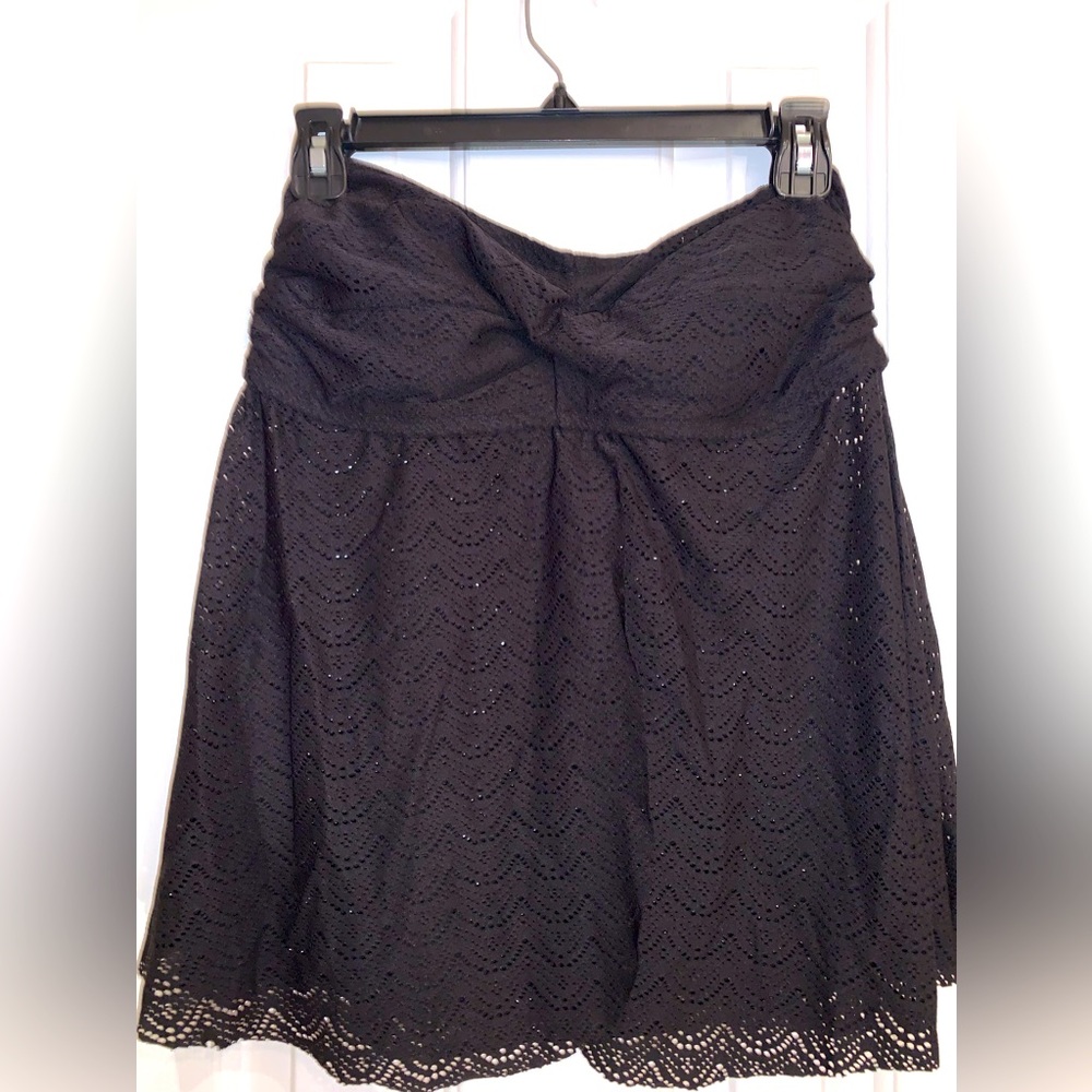 Isabel Maternity Black Lacy Tankini with removable shoulder straps